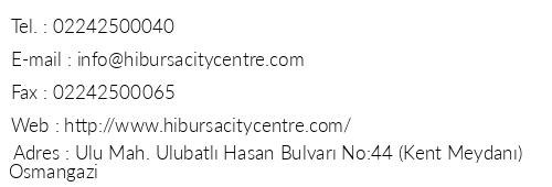 Holiday nn Bursa City Centre telefon numaralar, faks, e-mail, posta adresi ve iletiim bilgileri